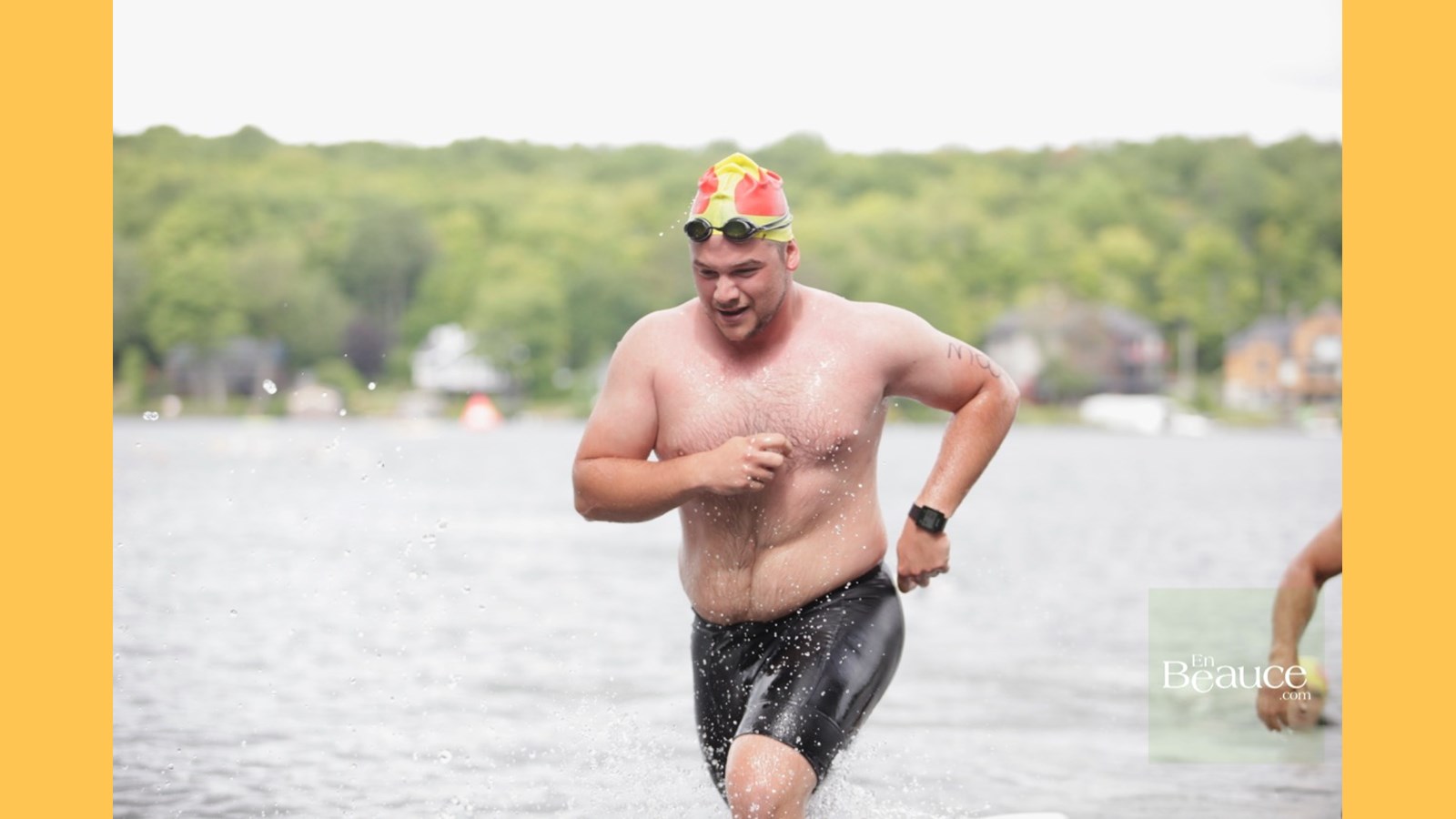 EN IMAGES : le triathlon du Lac-Poulin (partie nage)