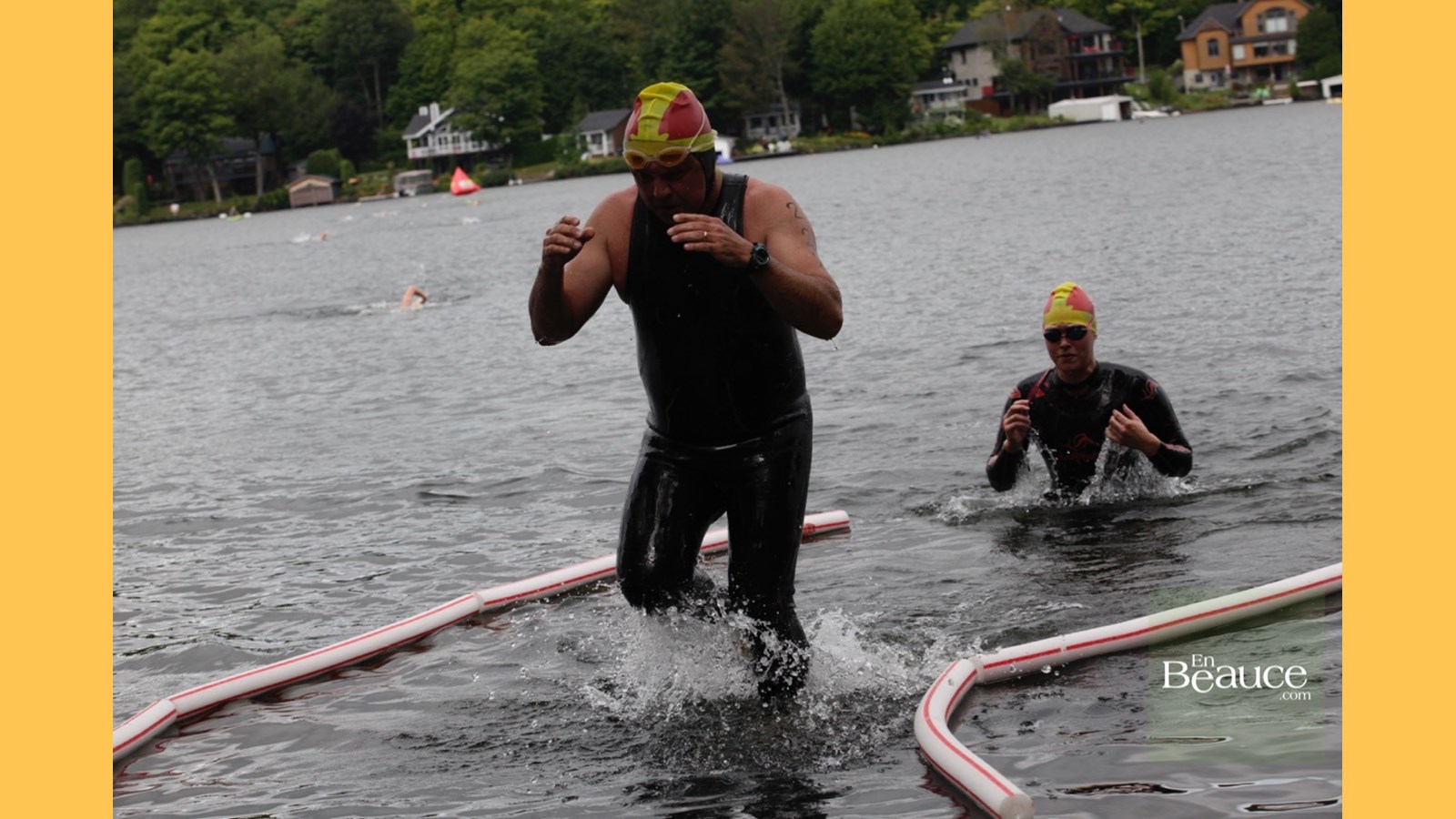 EN IMAGES : le triathlon du Lac-Poulin (partie nage)