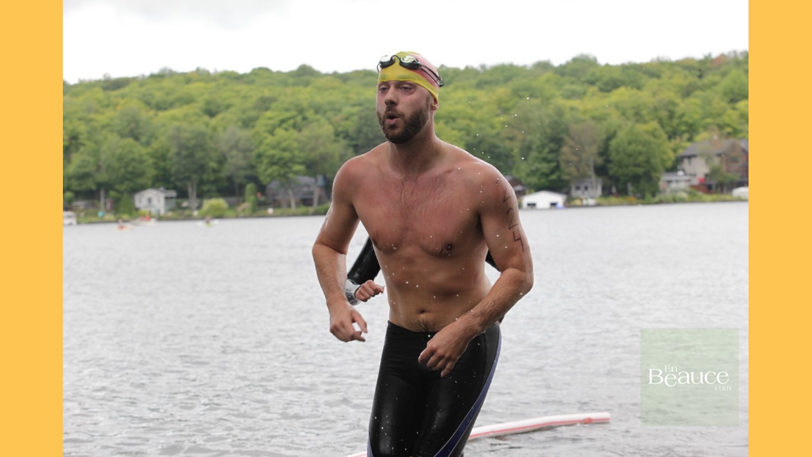 EN IMAGES : le triathlon du Lac-Poulin (partie nage)