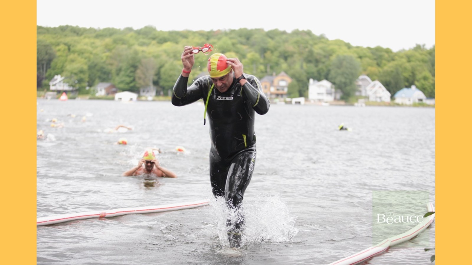 EN IMAGES : le triathlon du Lac-Poulin (partie nage)