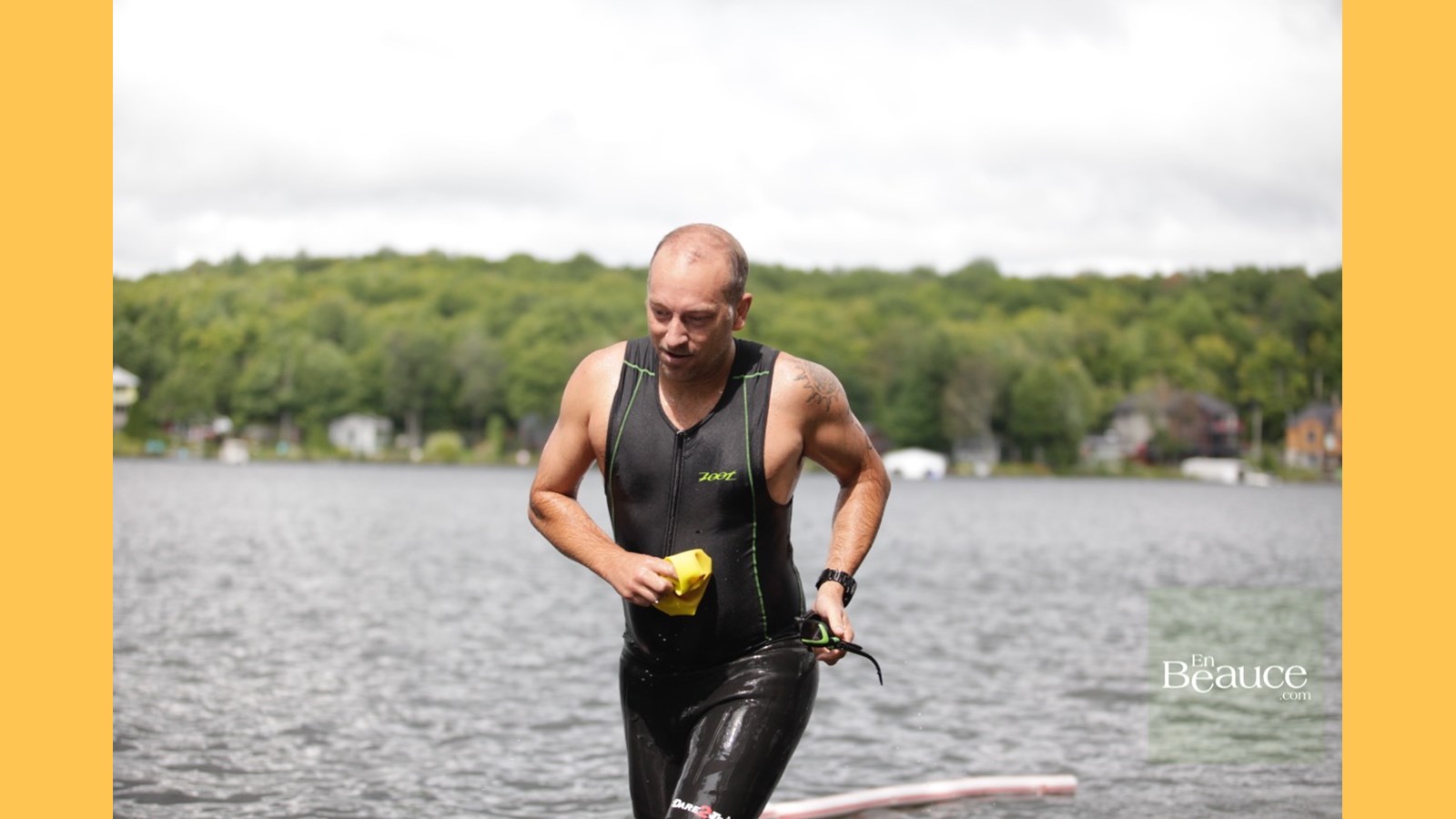 EN IMAGES : le triathlon du Lac-Poulin (partie nage)