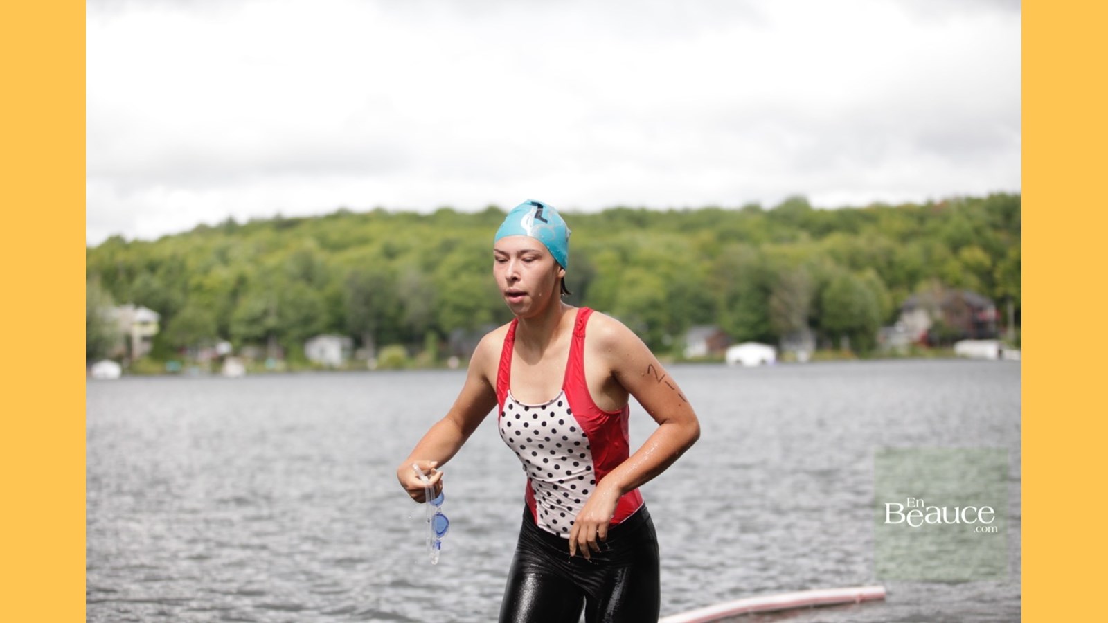EN IMAGES : le triathlon du Lac-Poulin (partie nage)