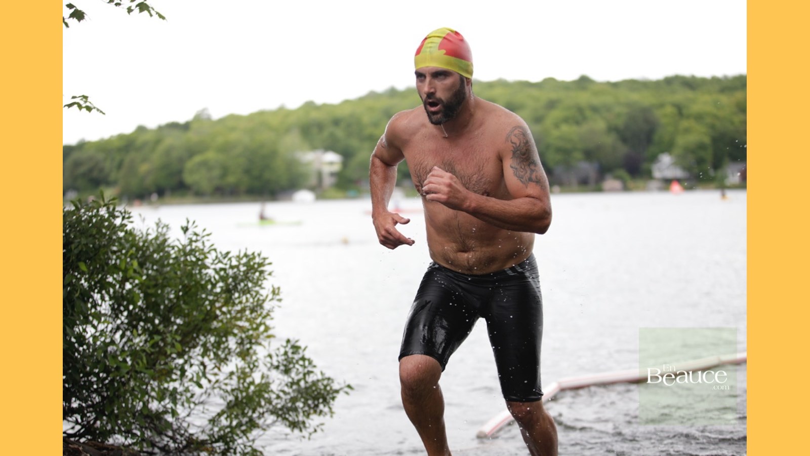 EN IMAGES : le triathlon du Lac-Poulin (partie nage)