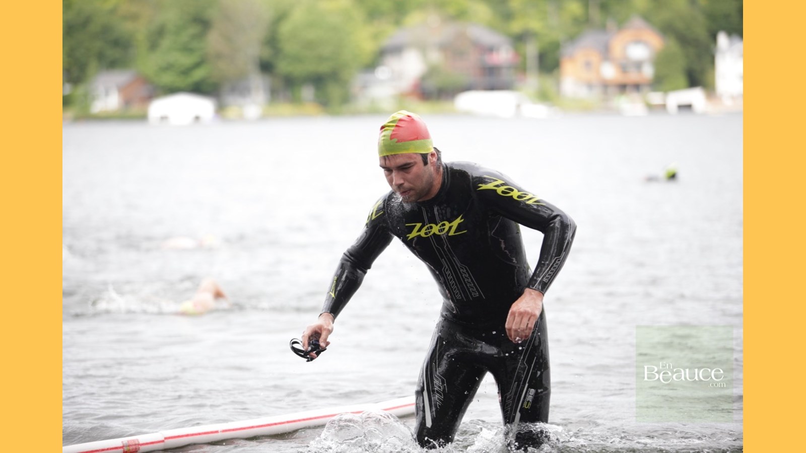 EN IMAGES : le triathlon du Lac-Poulin (partie nage)