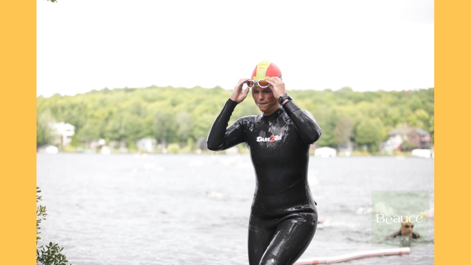 EN IMAGES : le triathlon du Lac-Poulin (partie nage)
