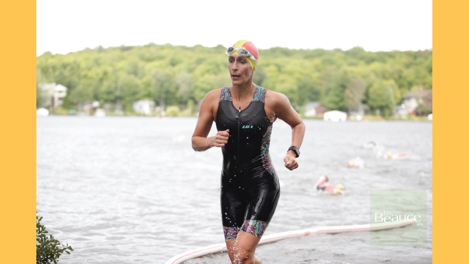 EN IMAGES : le triathlon du Lac-Poulin (partie nage)
