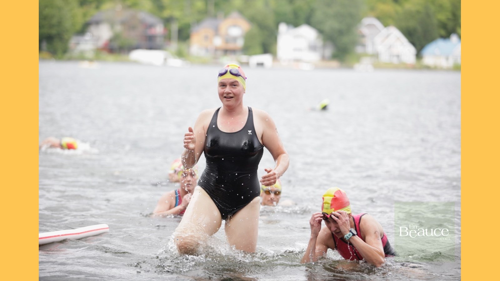 EN IMAGES : le triathlon du Lac-Poulin (partie nage)