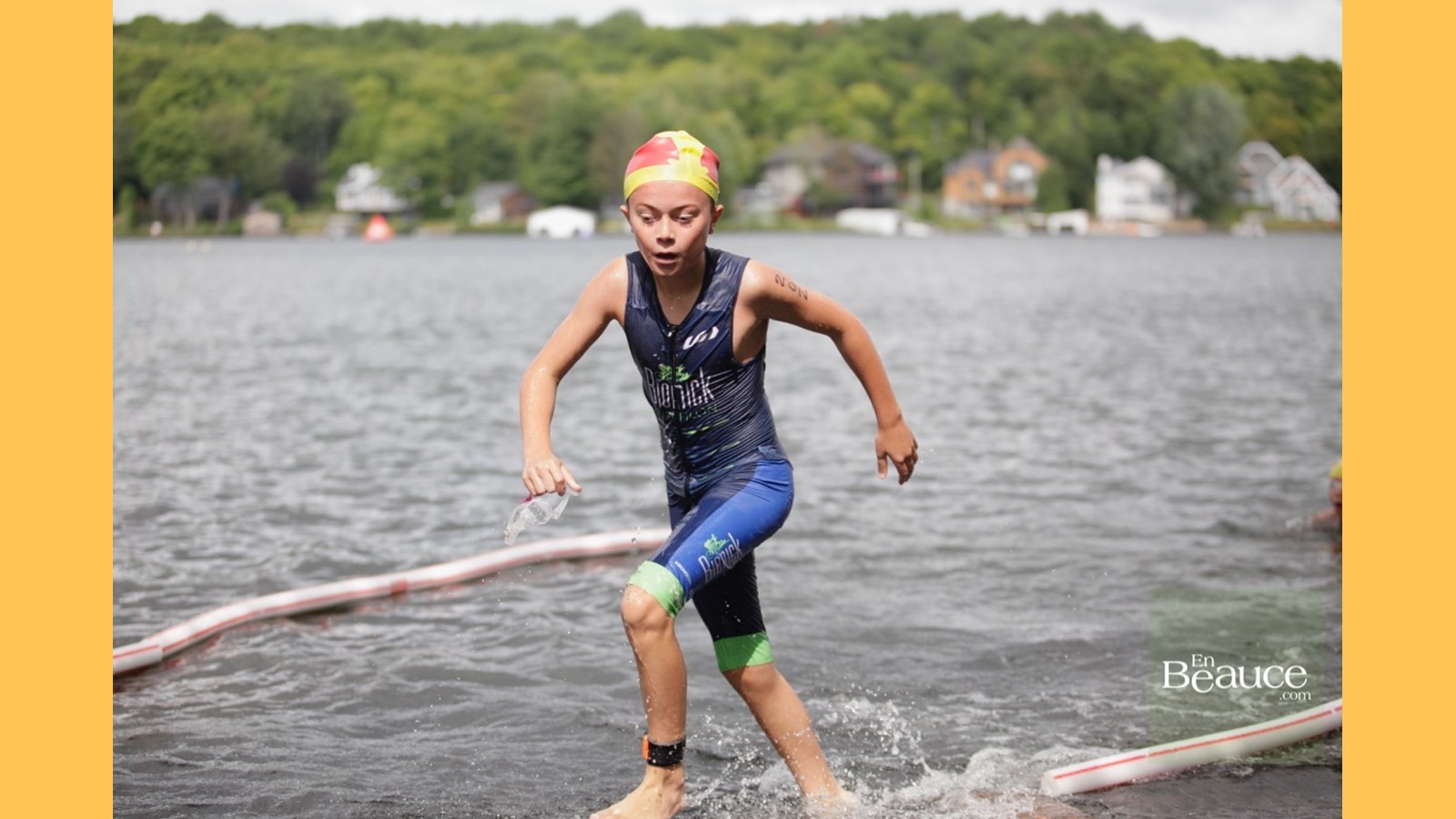 EN IMAGES : le triathlon du Lac-Poulin (partie nage)