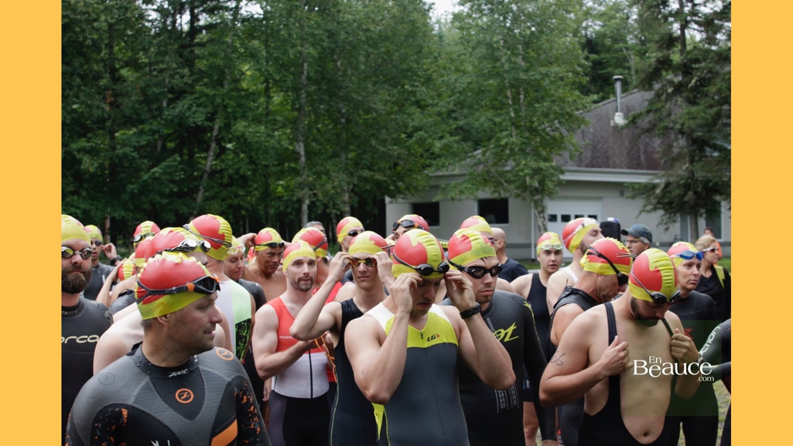 EN IMAGES : le triathlon du Lac-Poulin (partie nage)