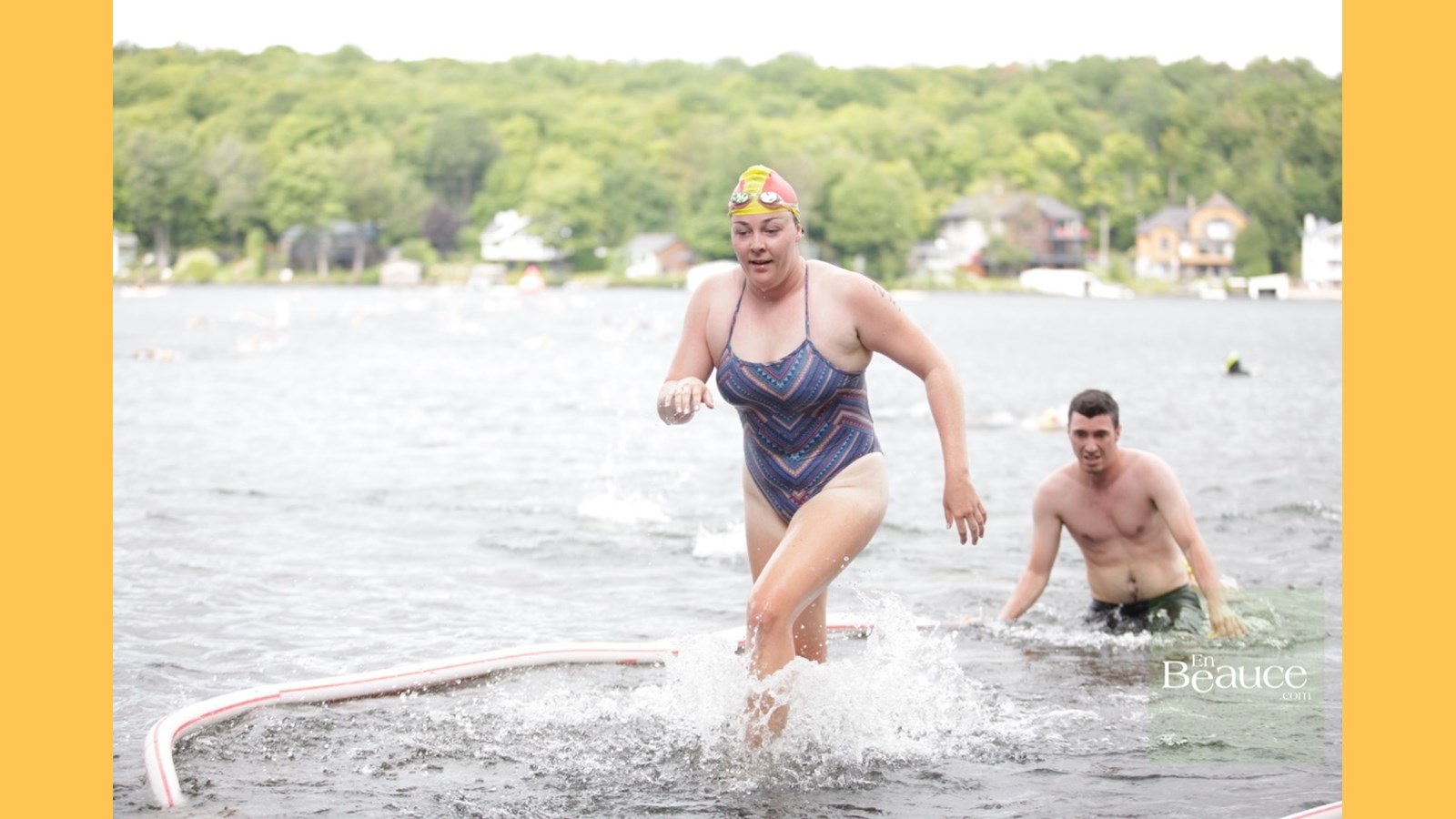 EN IMAGES : le triathlon du Lac-Poulin (partie nage)