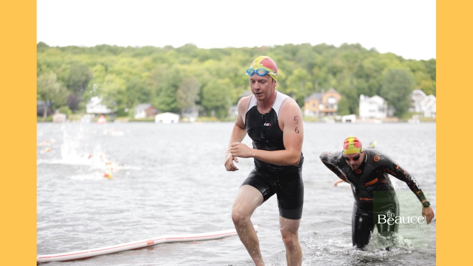 EN IMAGES : le triathlon du Lac-Poulin (partie nage)