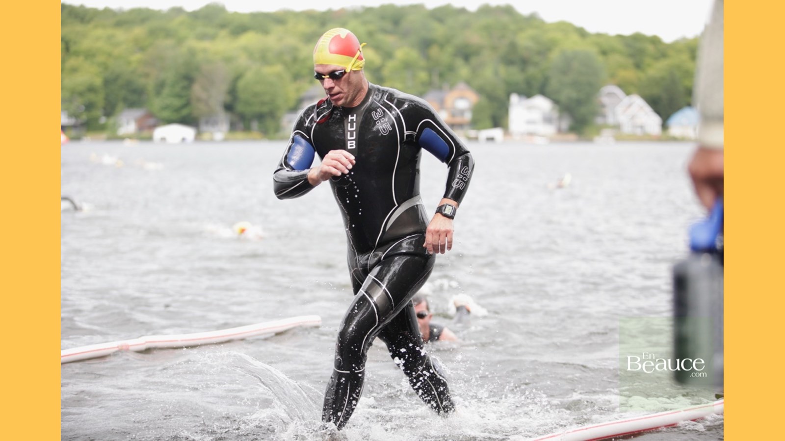 EN IMAGES : le triathlon du Lac-Poulin (partie nage)
