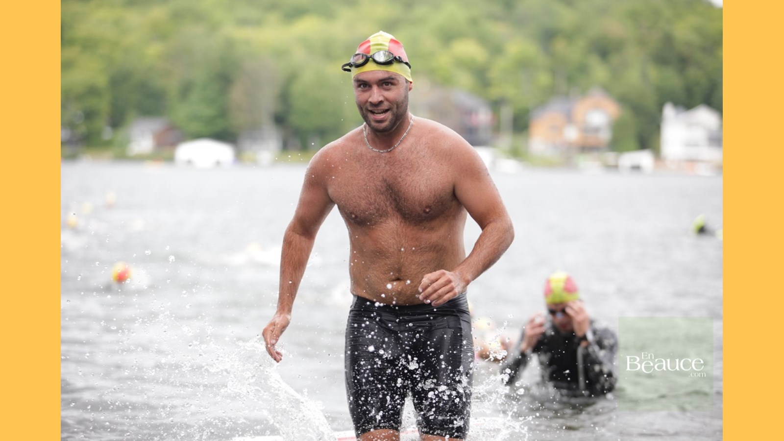 EN IMAGES : le triathlon du Lac-Poulin (partie nage)