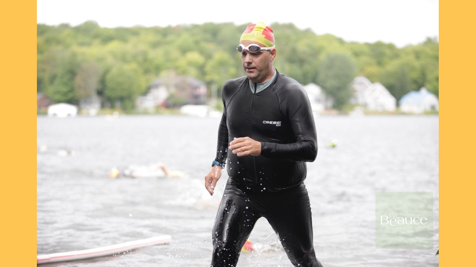 EN IMAGES : le triathlon du Lac-Poulin (partie nage)