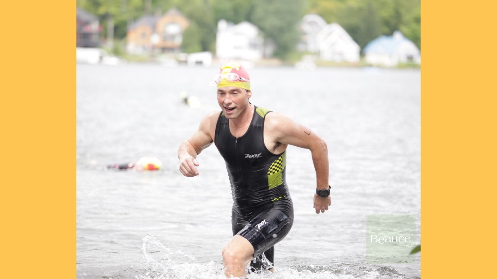 EN IMAGES : le triathlon du Lac-Poulin (partie nage)