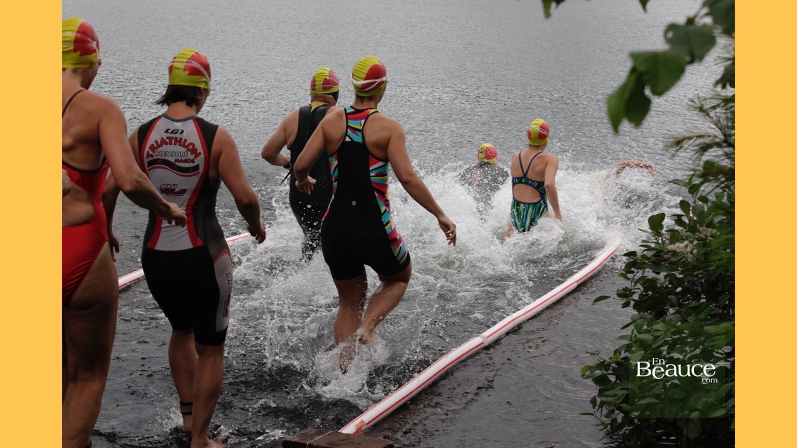 EN IMAGES : le triathlon du Lac-Poulin (partie nage)