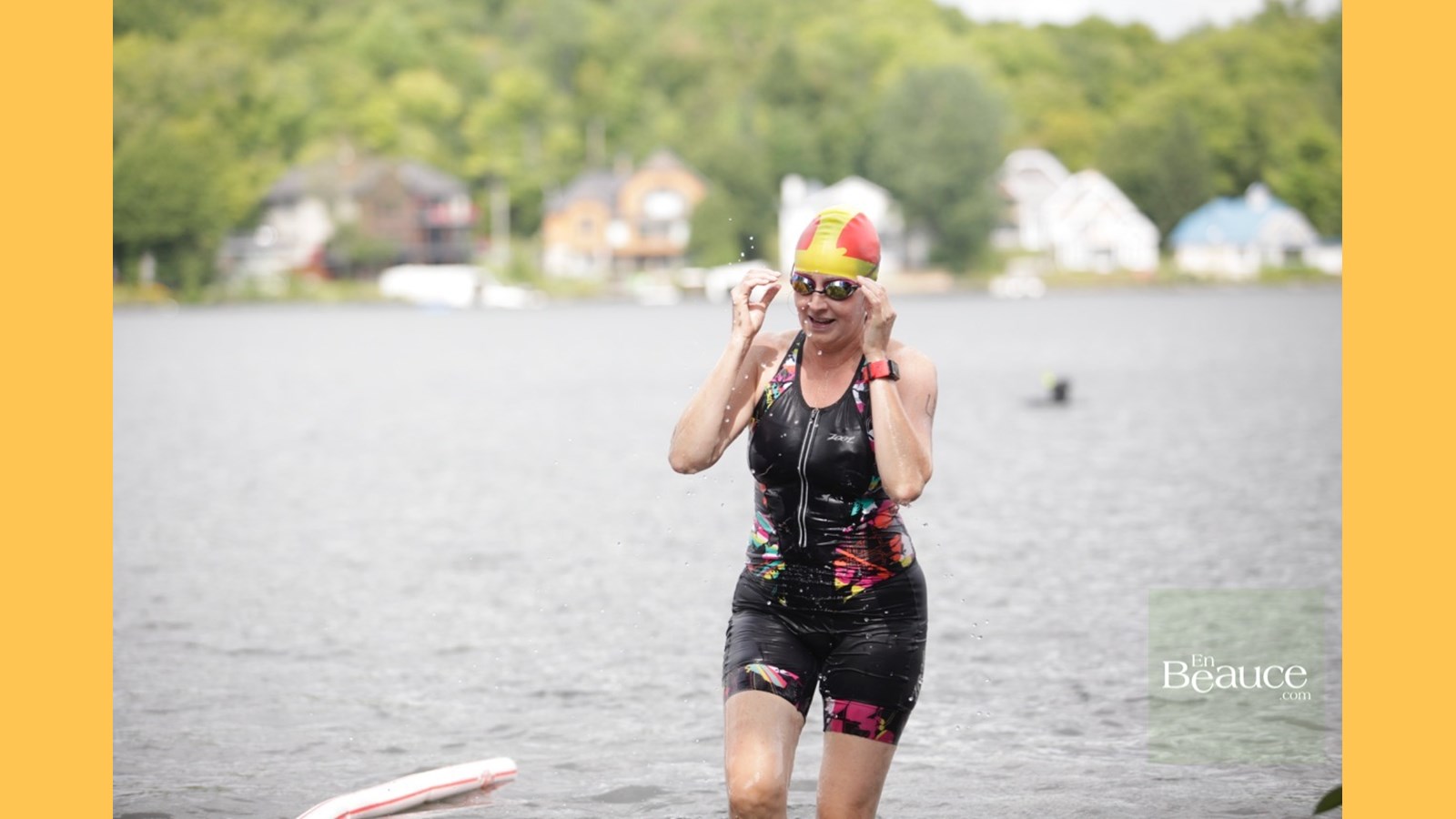EN IMAGES : le triathlon du Lac-Poulin (partie nage)