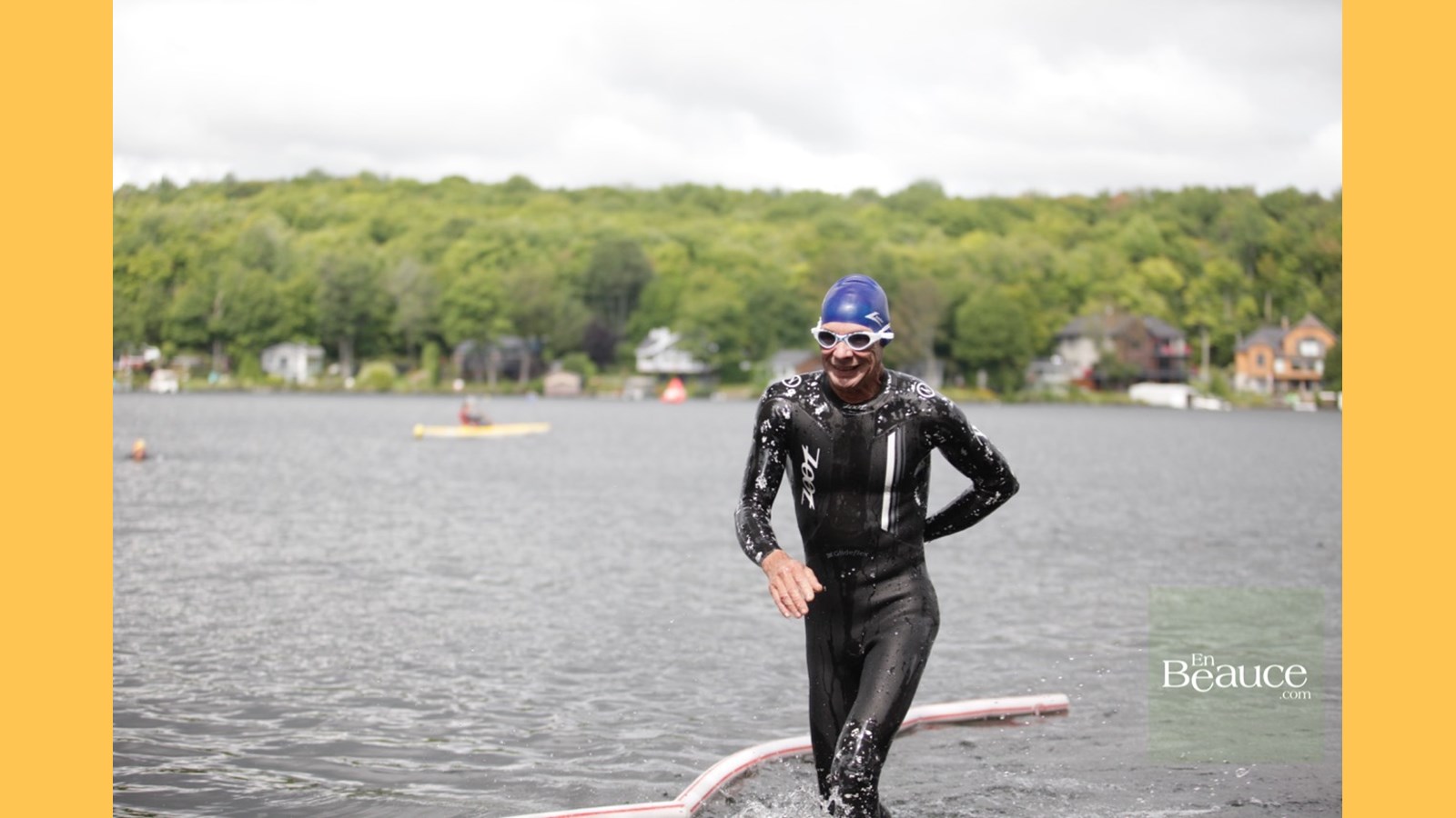 EN IMAGES : le triathlon du Lac-Poulin (partie nage)