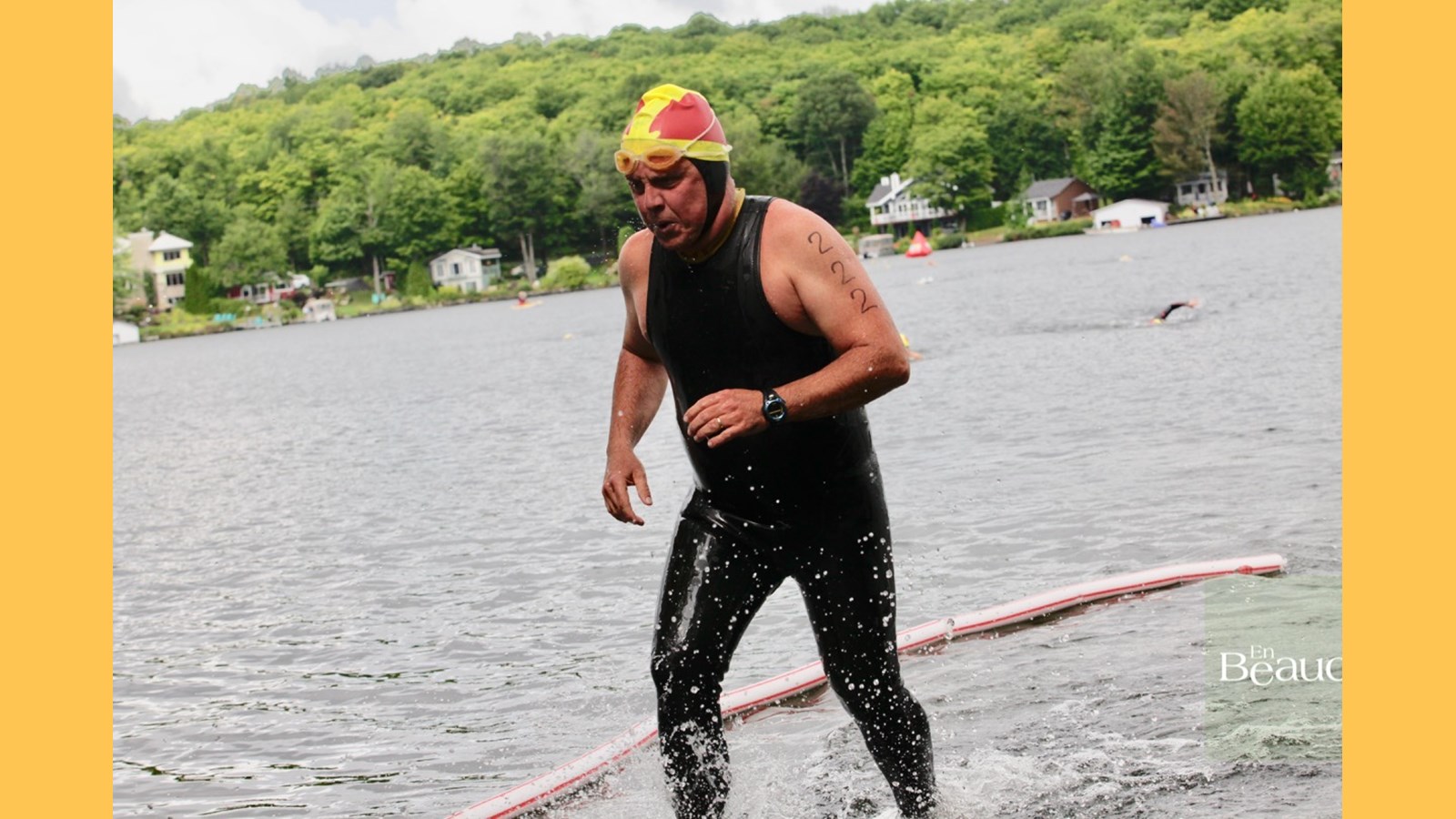 EN IMAGES : le triathlon du Lac-Poulin (partie nage)