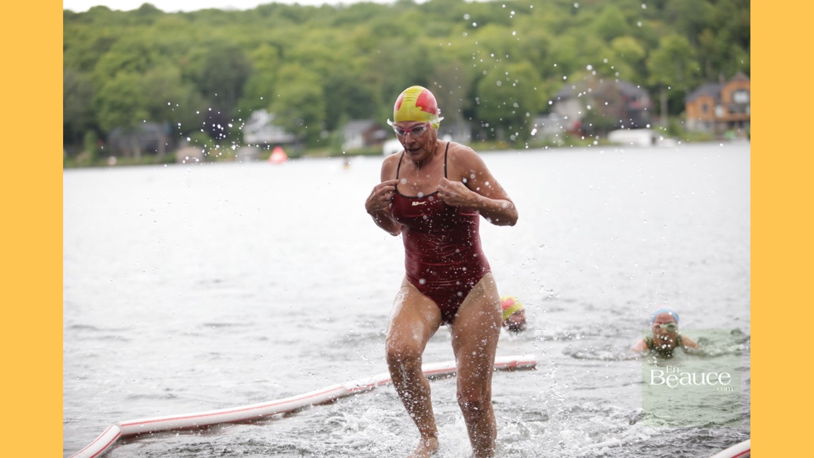 EN IMAGES : le triathlon du Lac-Poulin (partie nage)