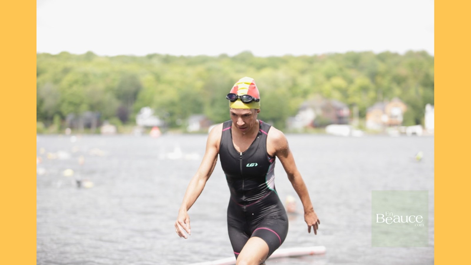 EN IMAGES : le triathlon du Lac-Poulin (partie nage)