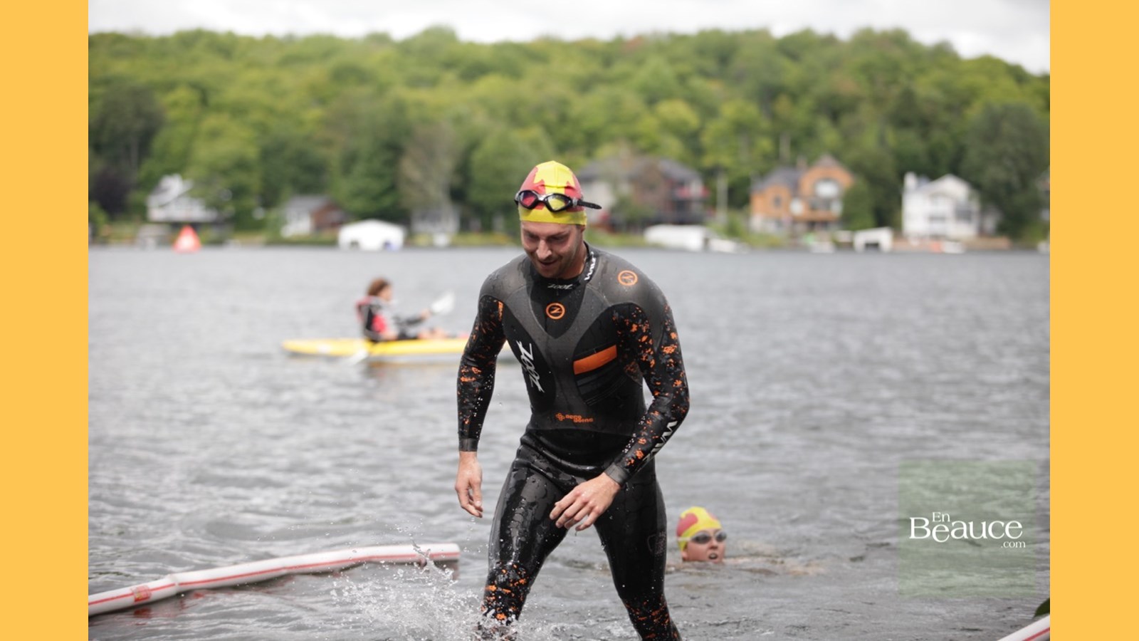 EN IMAGES : le triathlon du Lac-Poulin (partie nage)