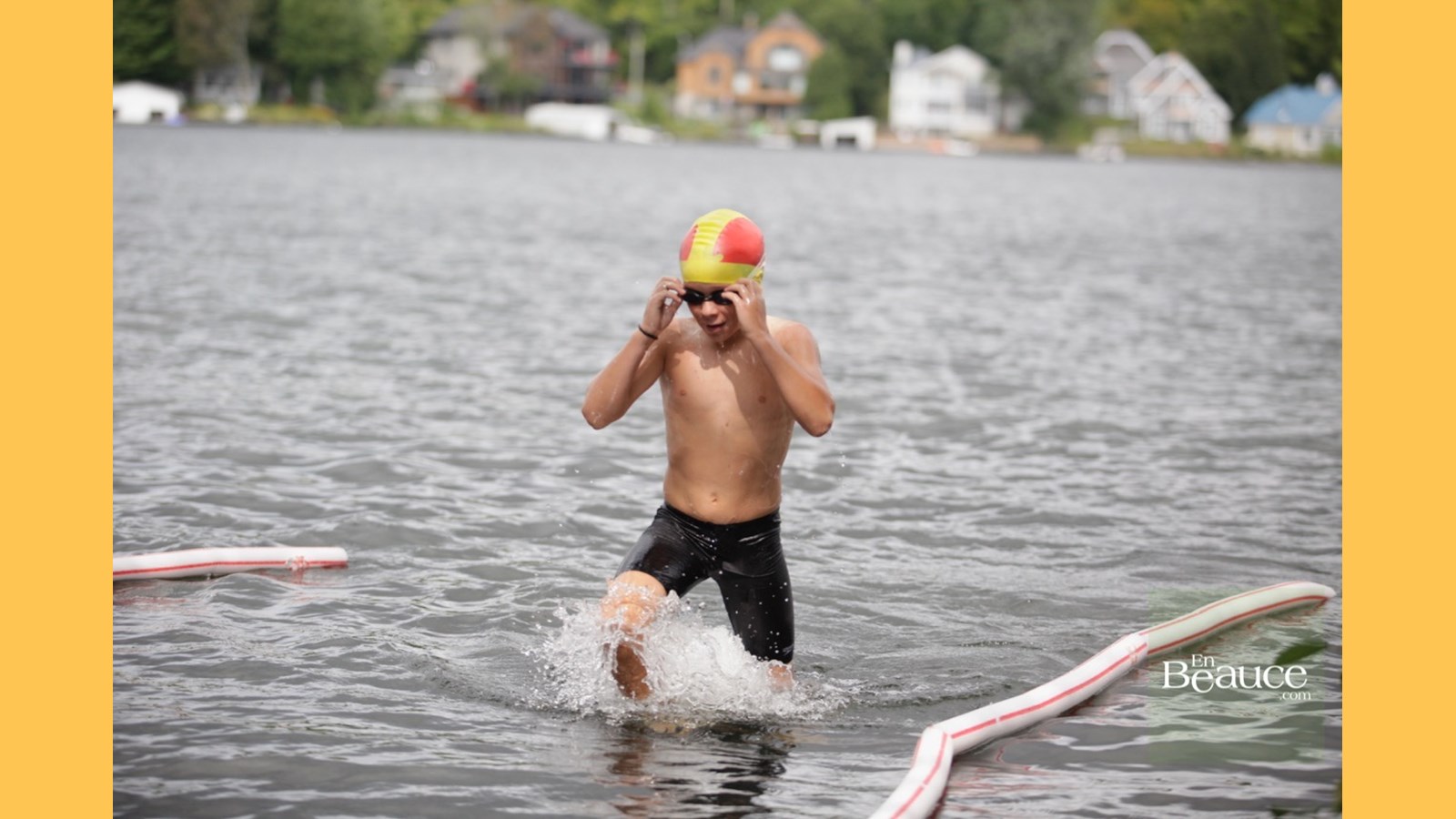 EN IMAGES : le triathlon du Lac-Poulin (partie nage)