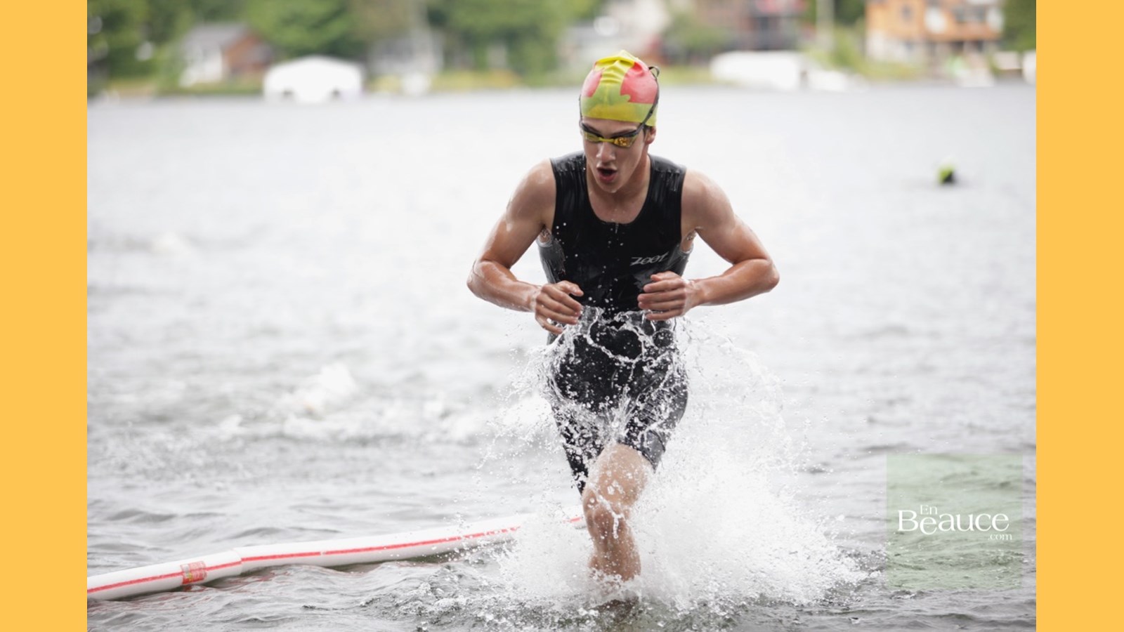 EN IMAGES : le triathlon du Lac-Poulin (partie nage)