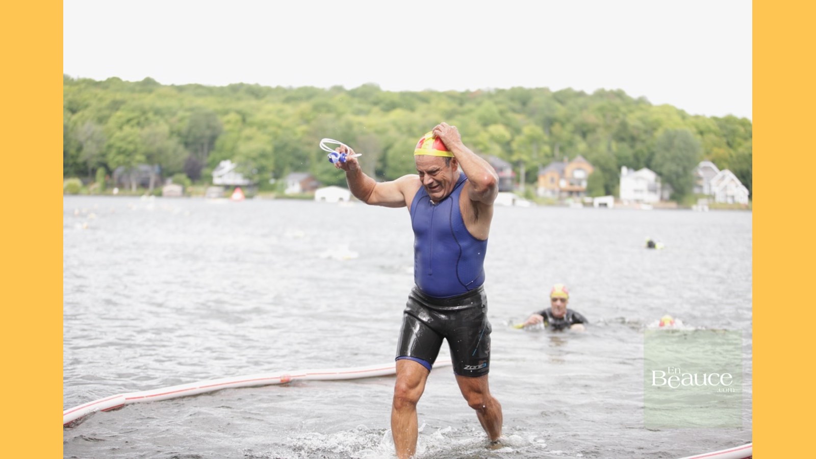 EN IMAGES : le triathlon du Lac-Poulin (partie nage)