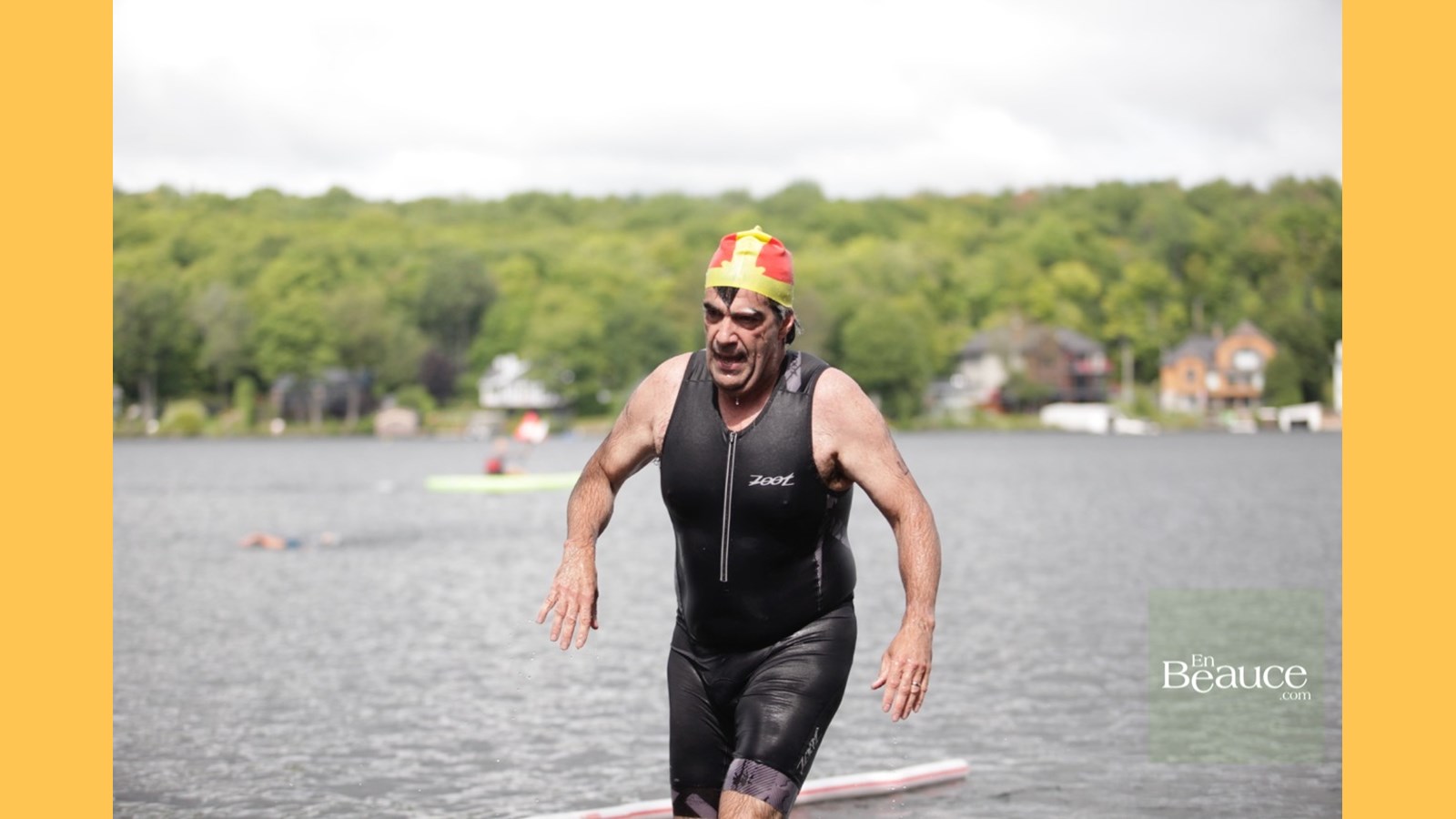 EN IMAGES : le triathlon du Lac-Poulin (partie nage)