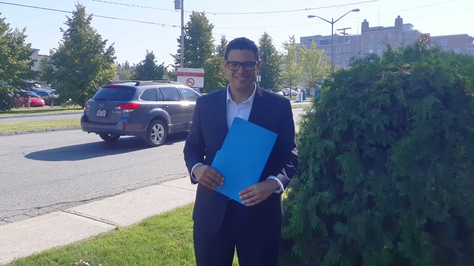 Le candidat de la CAQ dans Beauce-Sud, Samuel Poulin.