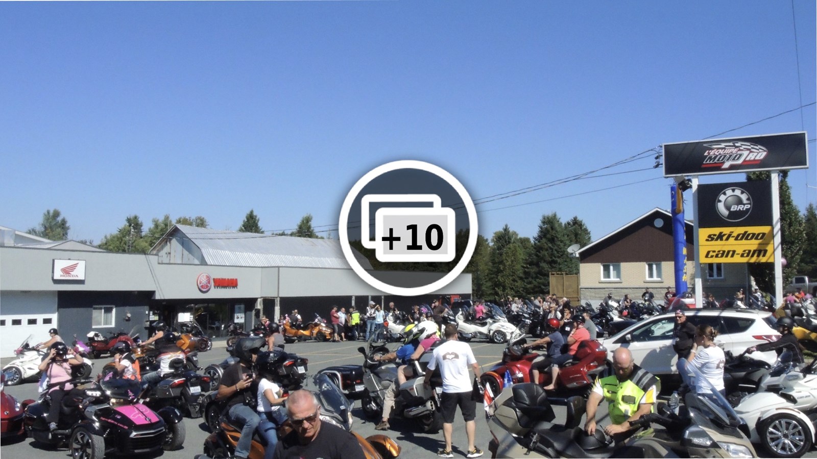 EN IMAGES : 150 motocyclistes se donnent rendez-vous pour le cancer du sein