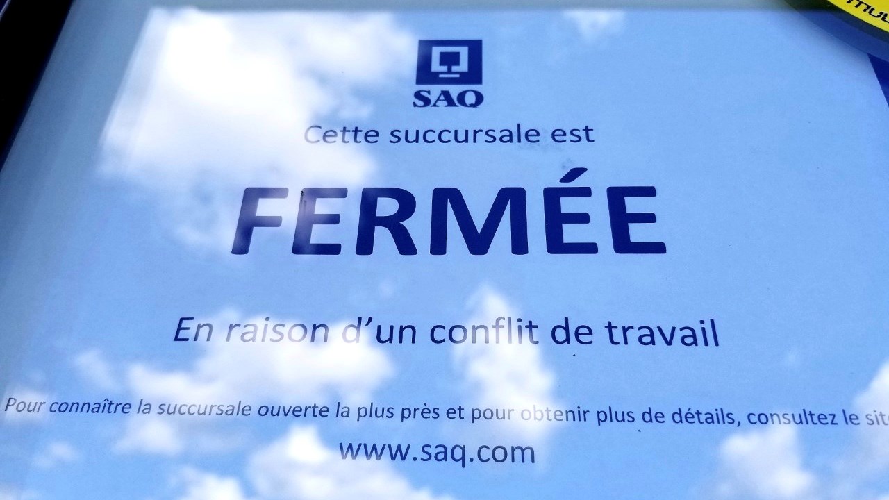 Grève de la SAQ : la succursale de St-Georges fermée aujourd'hui