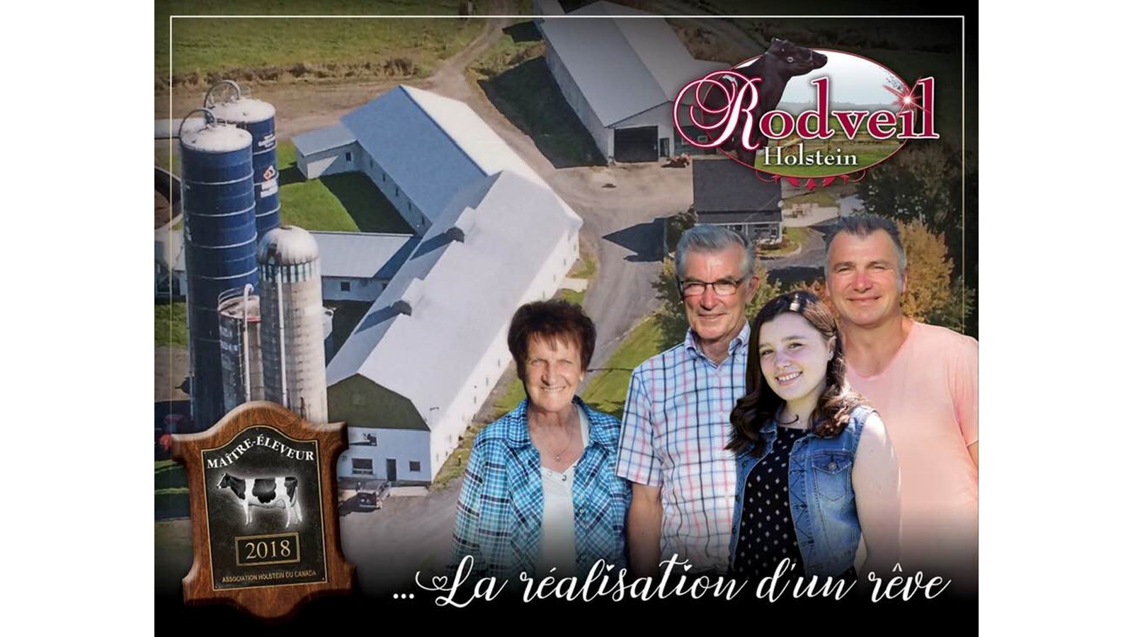 Laurette Veilleux et André Rodrigue posent avec Dany Rodrigue et sa fille.