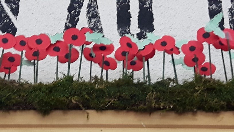 Le champs de coquelicots produit par les élèves 