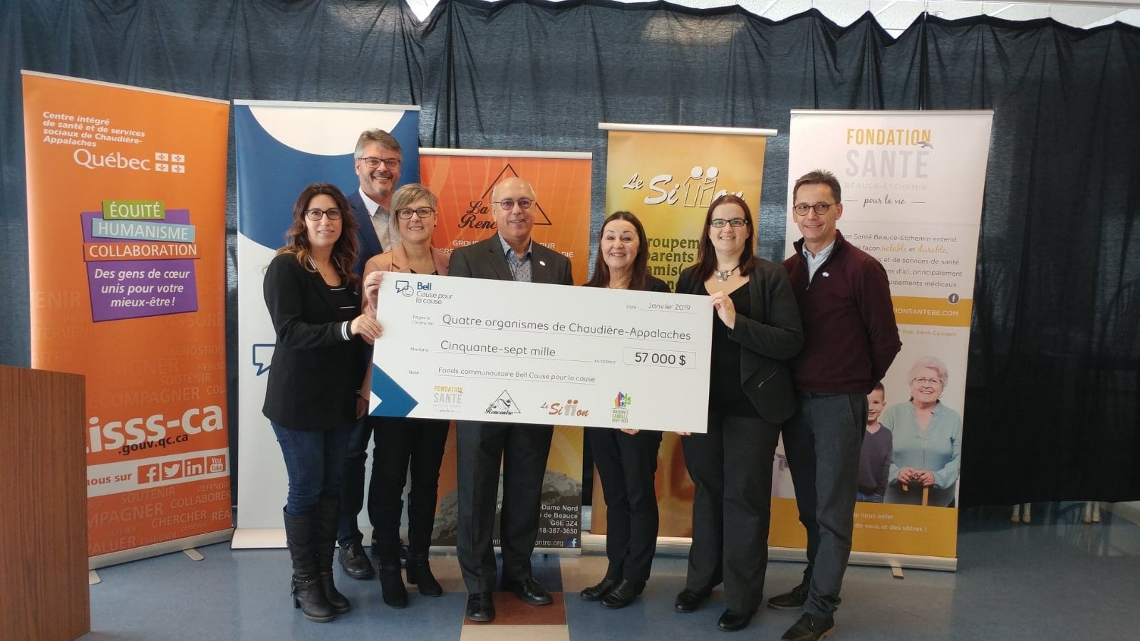 Un don de 57 000 $ pour quatre organismes de Chaudière-Appalaches