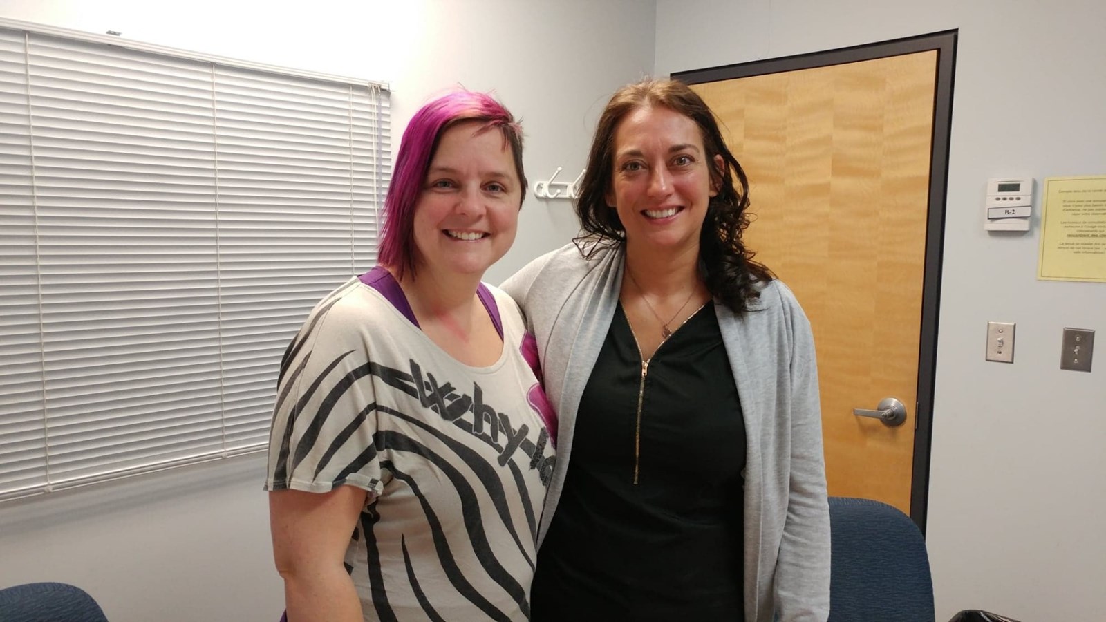 Les intervenantes Marie-Ève Garneau et Sarah Bernard