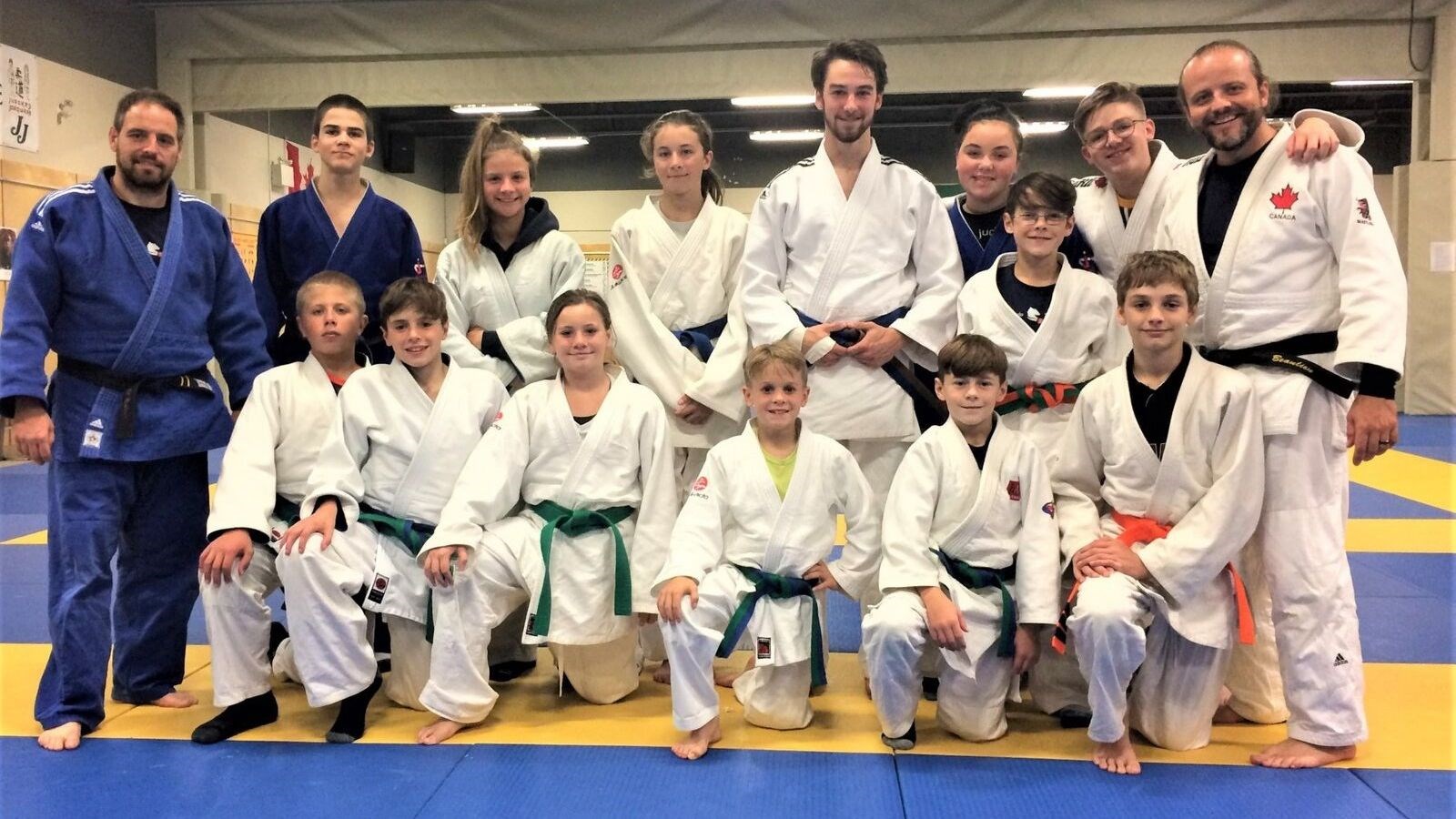 L'équipe Judo Beauce lors du camp de la rentrée de Judo Québec à Jonquière, septembre 2019.
