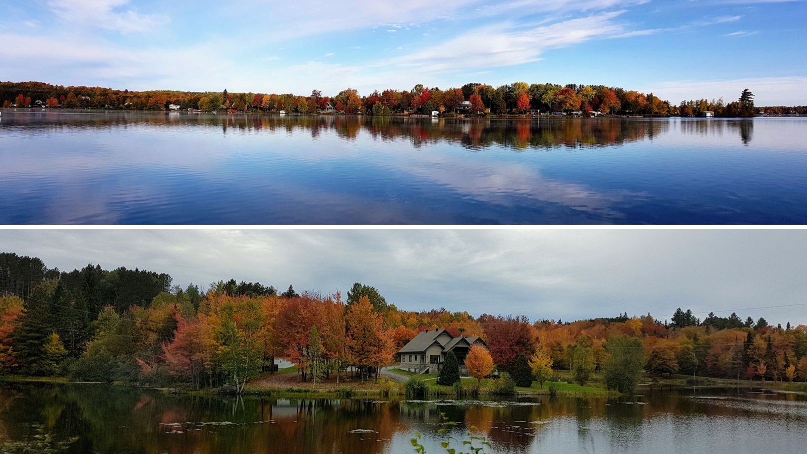 Lac Fortin à Saint-Victor et Lac Poulin à Saint-Benoît