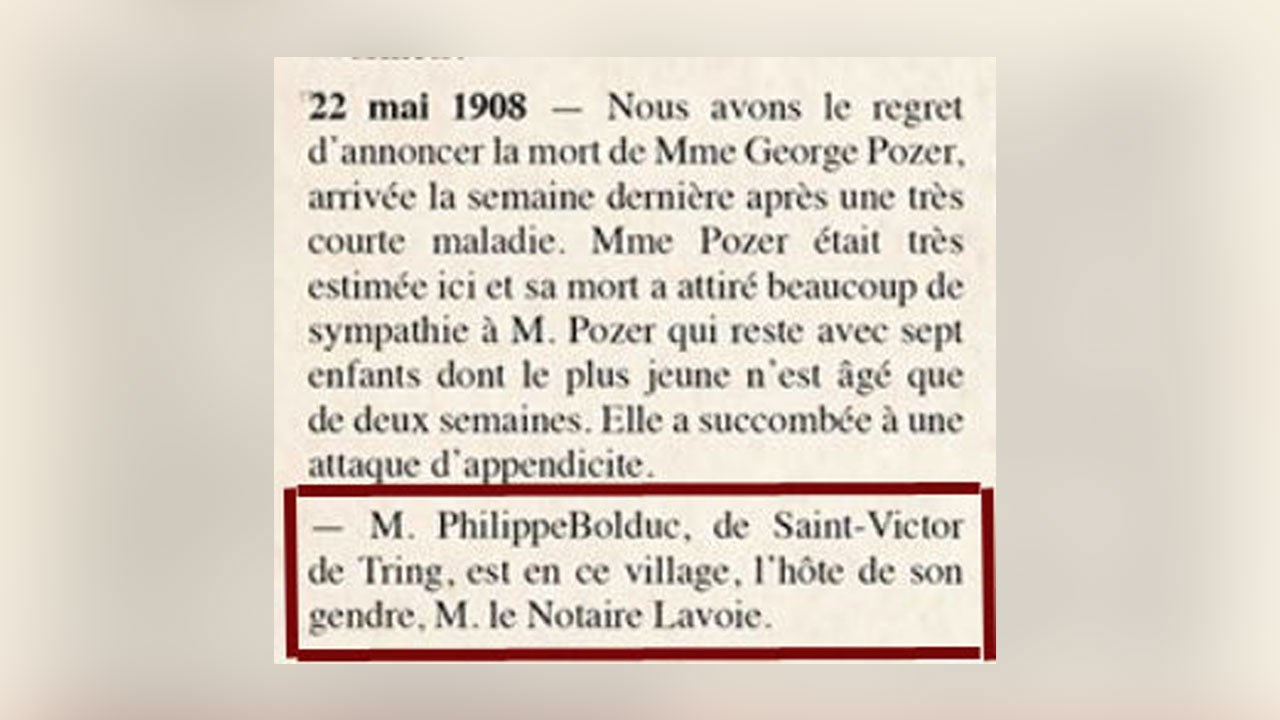 BUREAU ET RÉSIDENCE DU NOTAIRE JEAN LAVOIE EN 1908