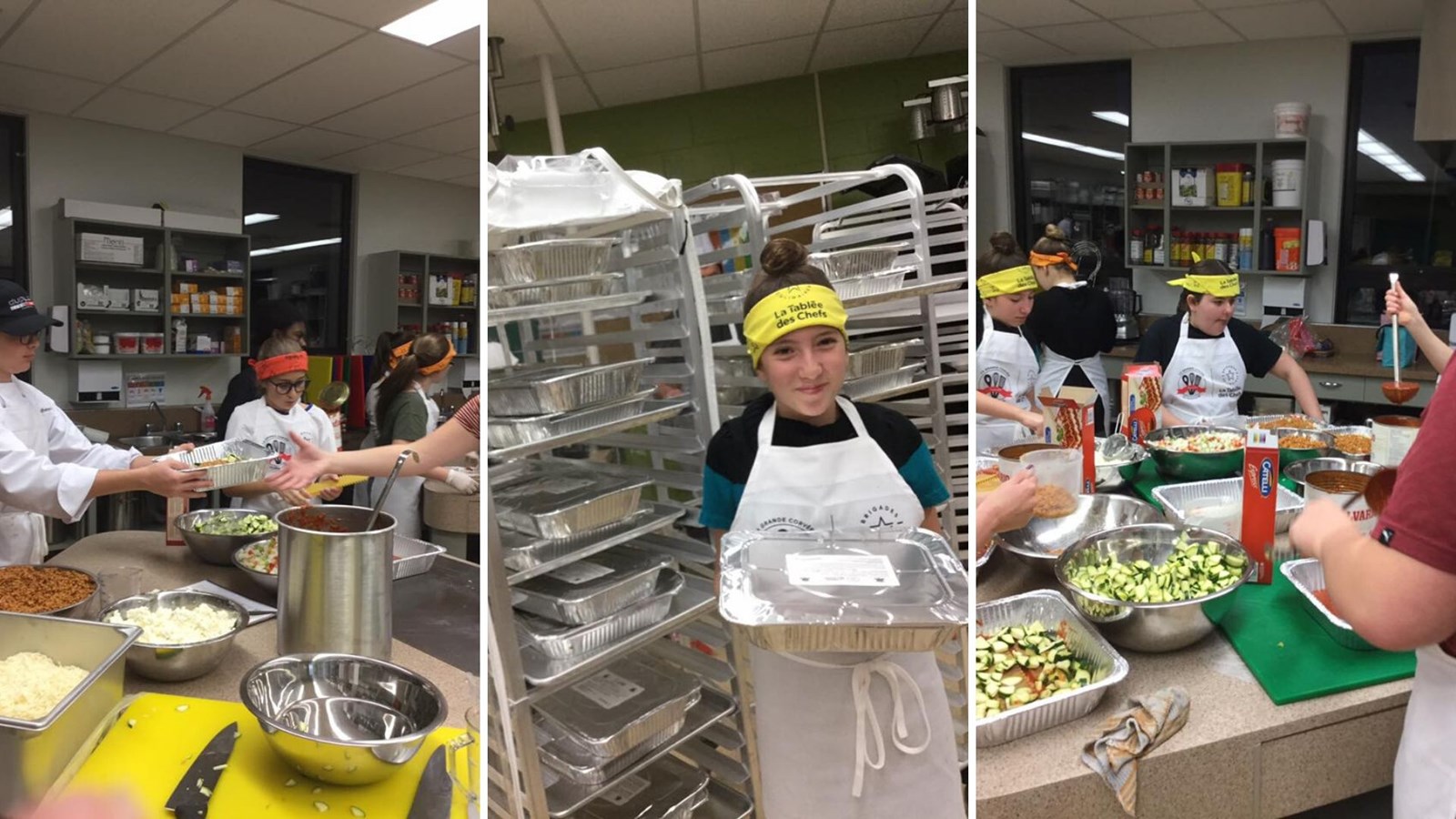 50 lasagnes ont été données à l'organisme Premiers secours.