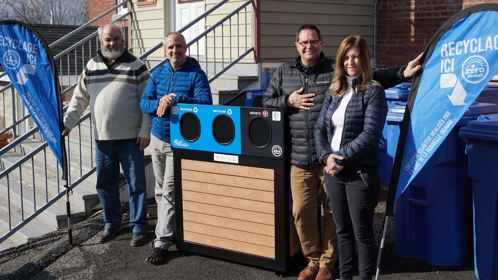 L’équipe du Service de gestion des matières résiduelles et des ressources matérielles de la MRC de La Nouvelle-Beauce, qui a travaillé sur ce projet.
