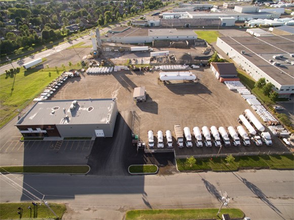 Propane GRG est un très important distributeur de ce gaz dans Chaudière-Appalaches. On voit ici une photo de ses installations à Sainte-Marie-de-Beauce.