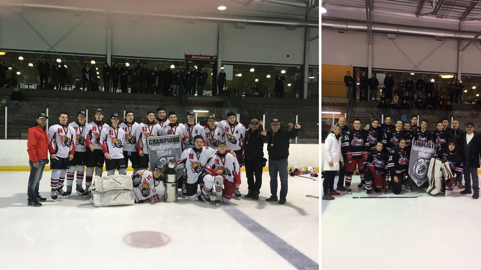 L'équipe Midget A a obtenu la bannière Champion, tandis que celle de Midget B1 celle de Finaliste.