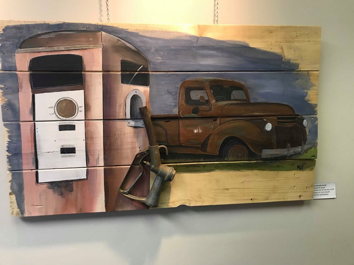 Exposition de Marie-Claude Poulin à la biblio Madeleine-Doyon