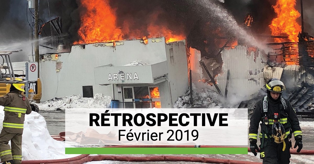 L'aréna de Saint-Prosper a été victime d'un incendie violent. 