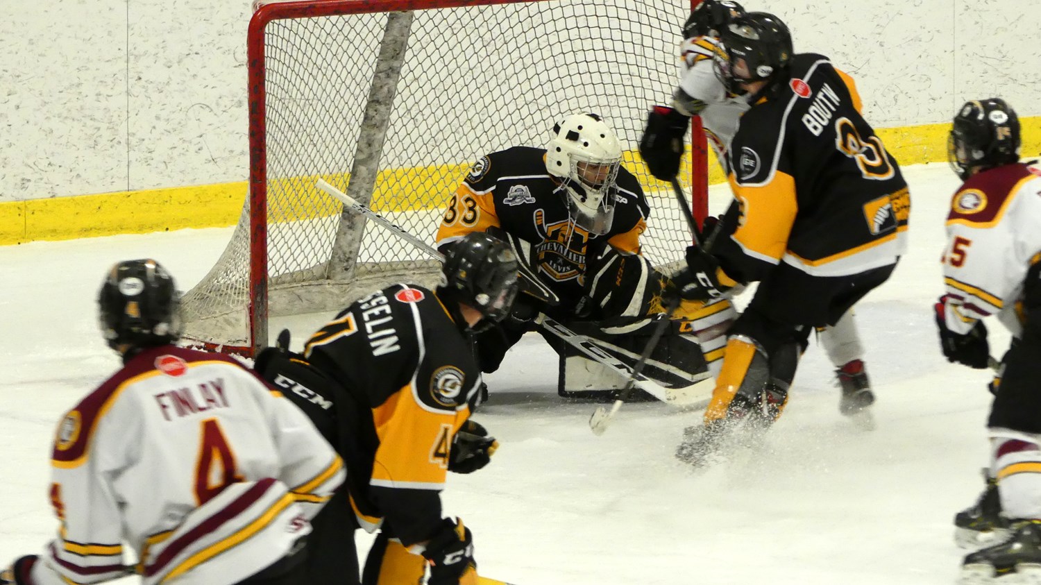 Lors du match du 1er février contre les Lions du Lac Saint-Louis.