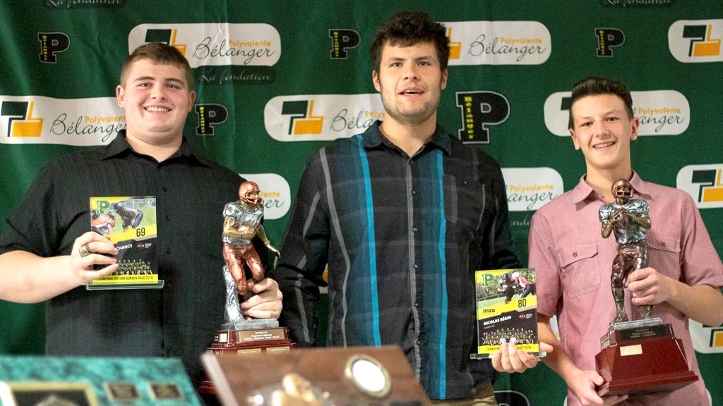 Adam Lachance, Christopher Fortin et Nicolas Bégin.