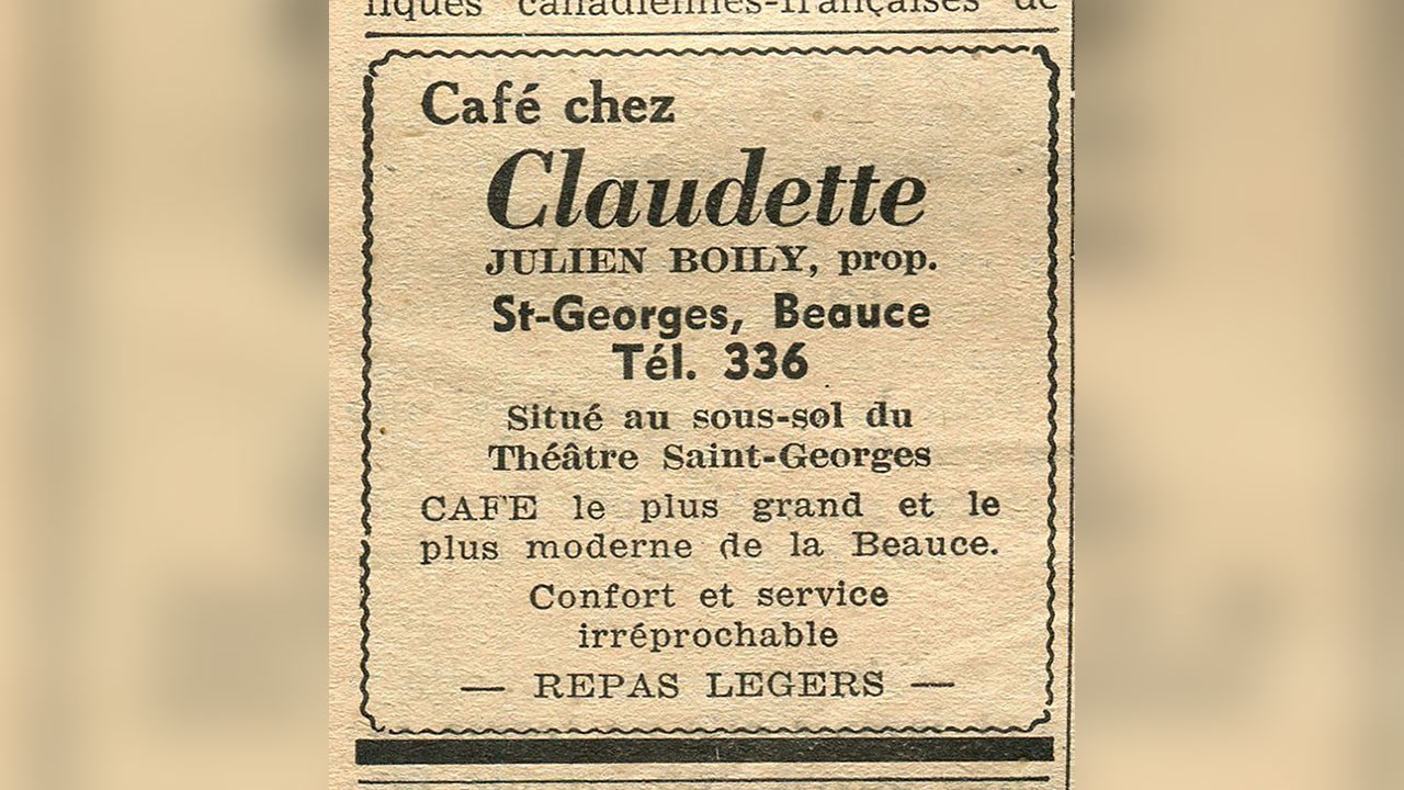 LE THÉÂTRE ST-GEORGES ET LE CAFÉ CHEZ CLAUDETTE