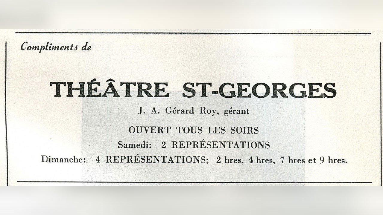LE THÉÂTRE ST-GEORGES ET LE CAFÉ CHEZ CLAUDETTE